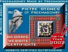Outstanding Masonic Website Certificate