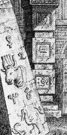 Abbildungen an Torsaeule und Obelisk